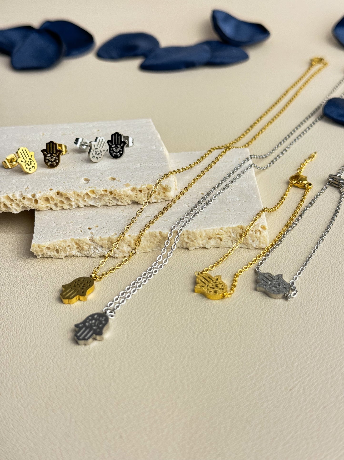 Bracelet acier argenté Main de Fatima