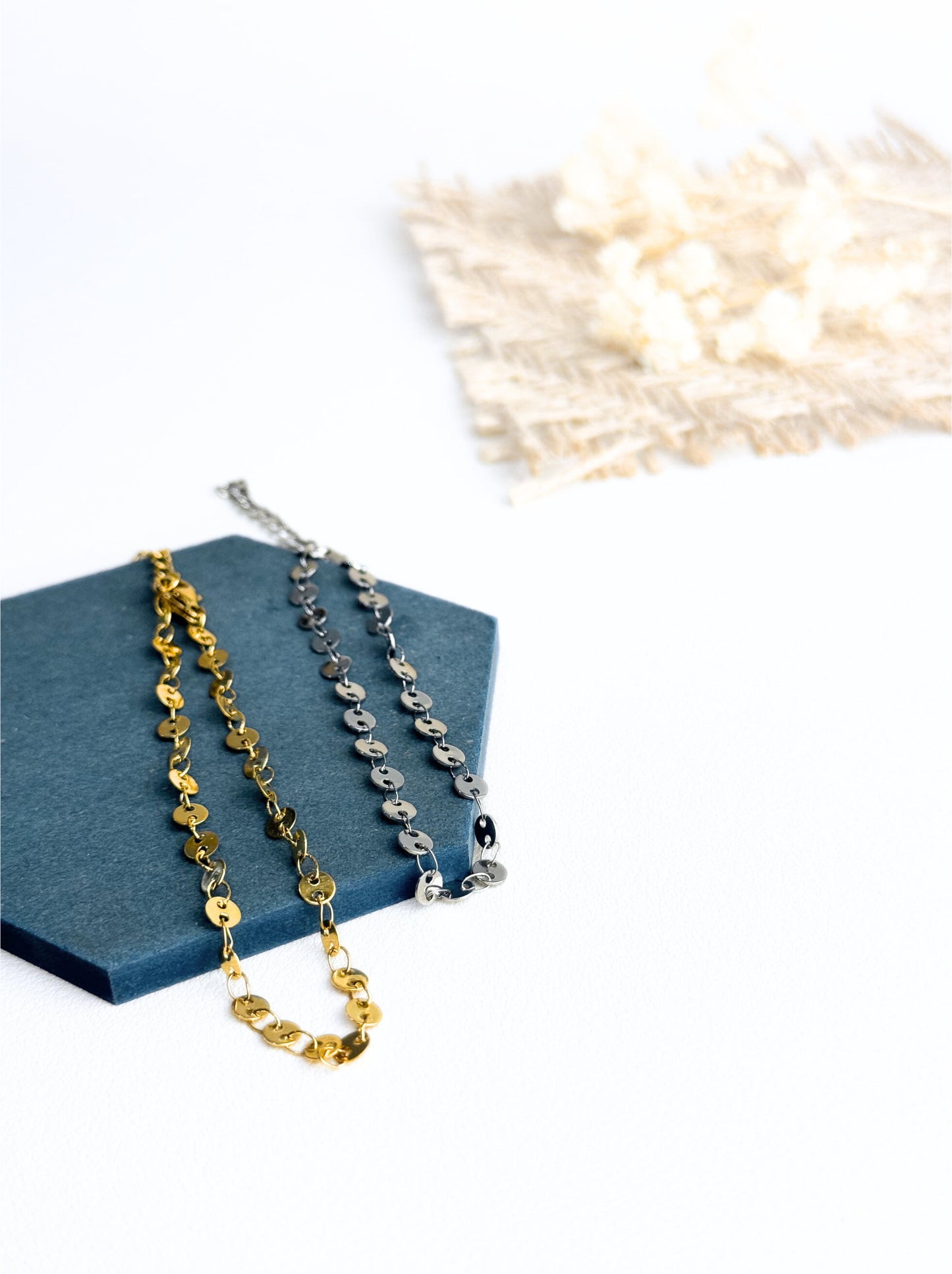 Silver steel bracelet