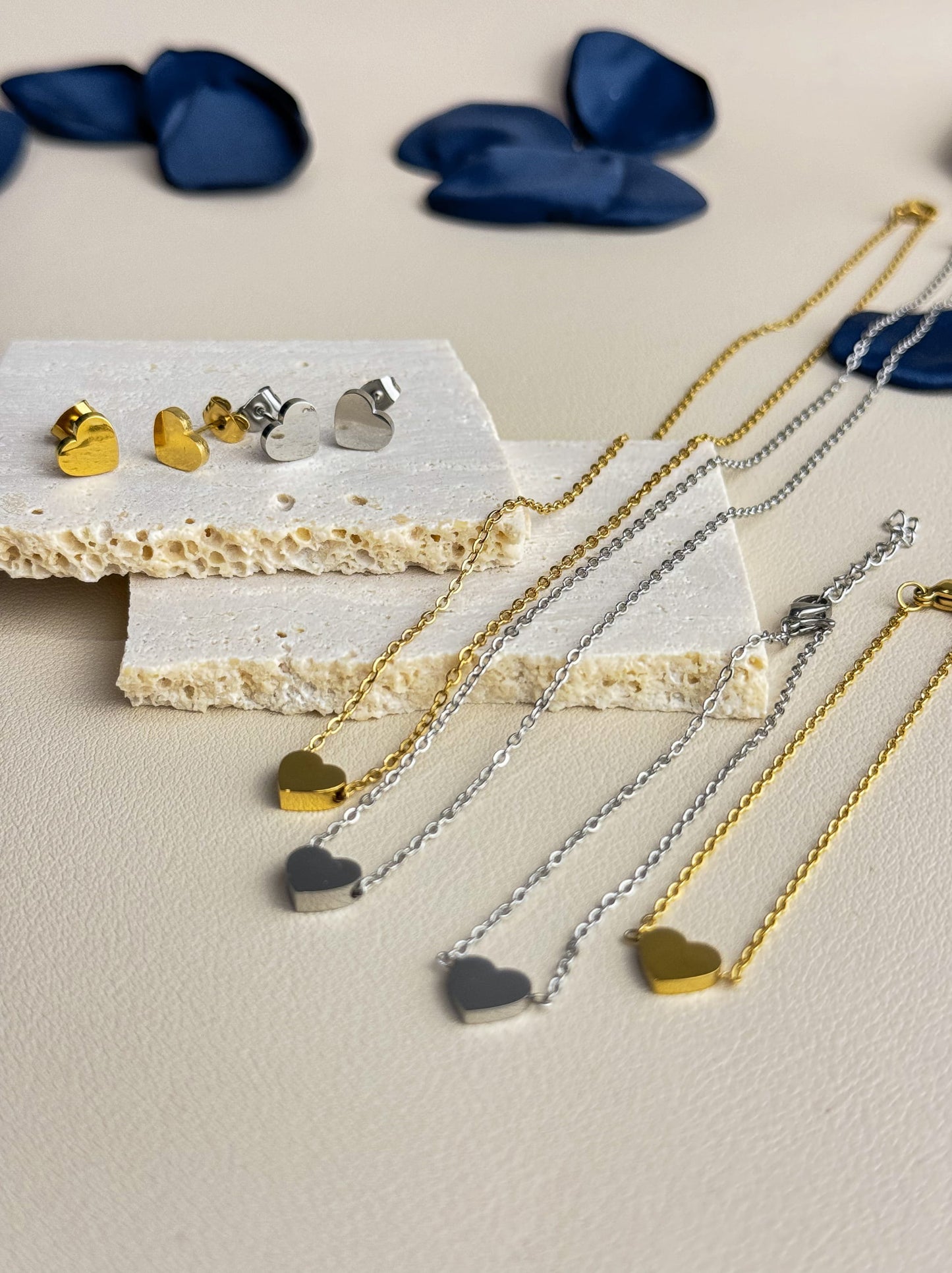 Heart gold steel bracelet