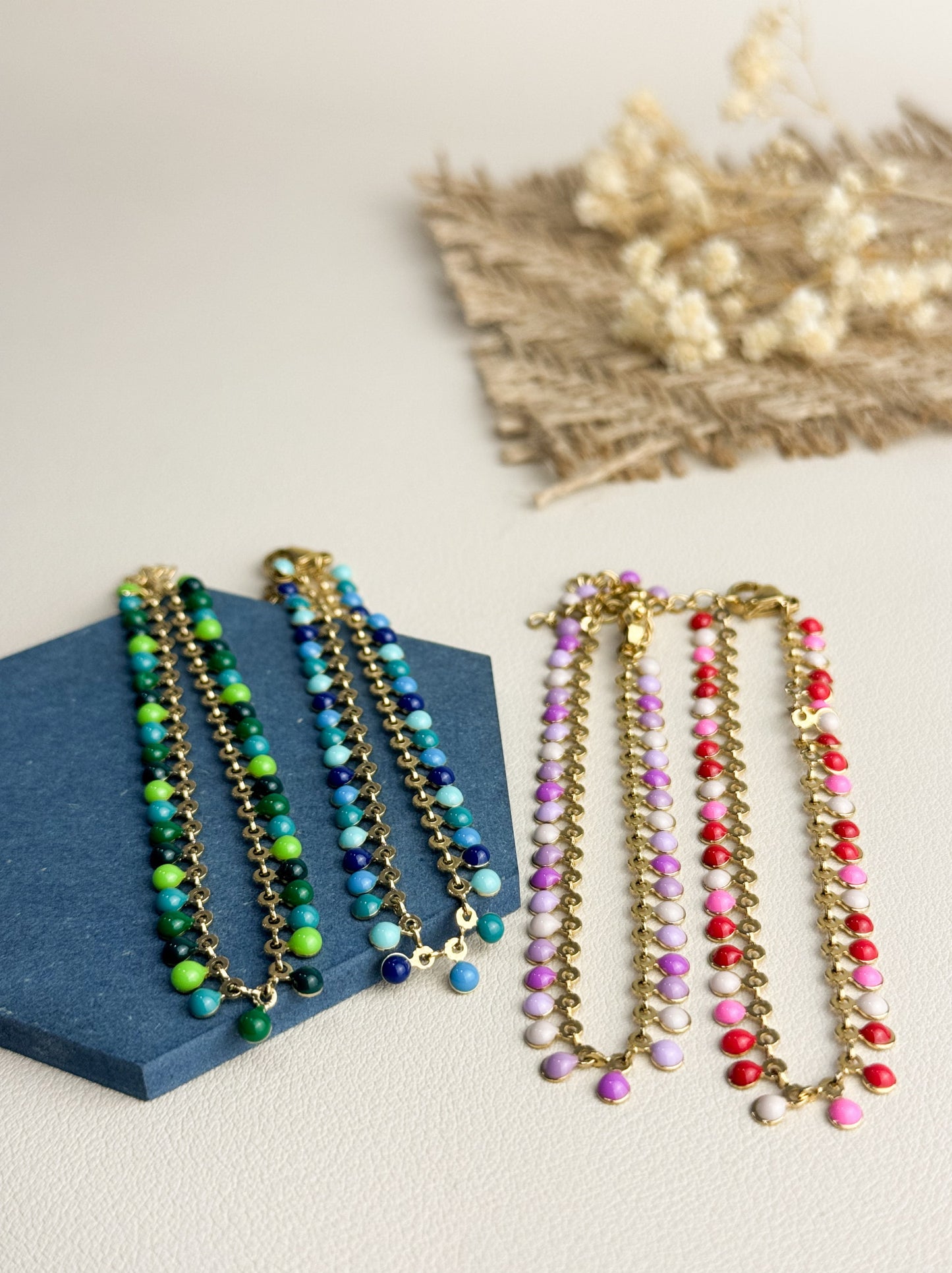 Purple Golden Steel Bracelet