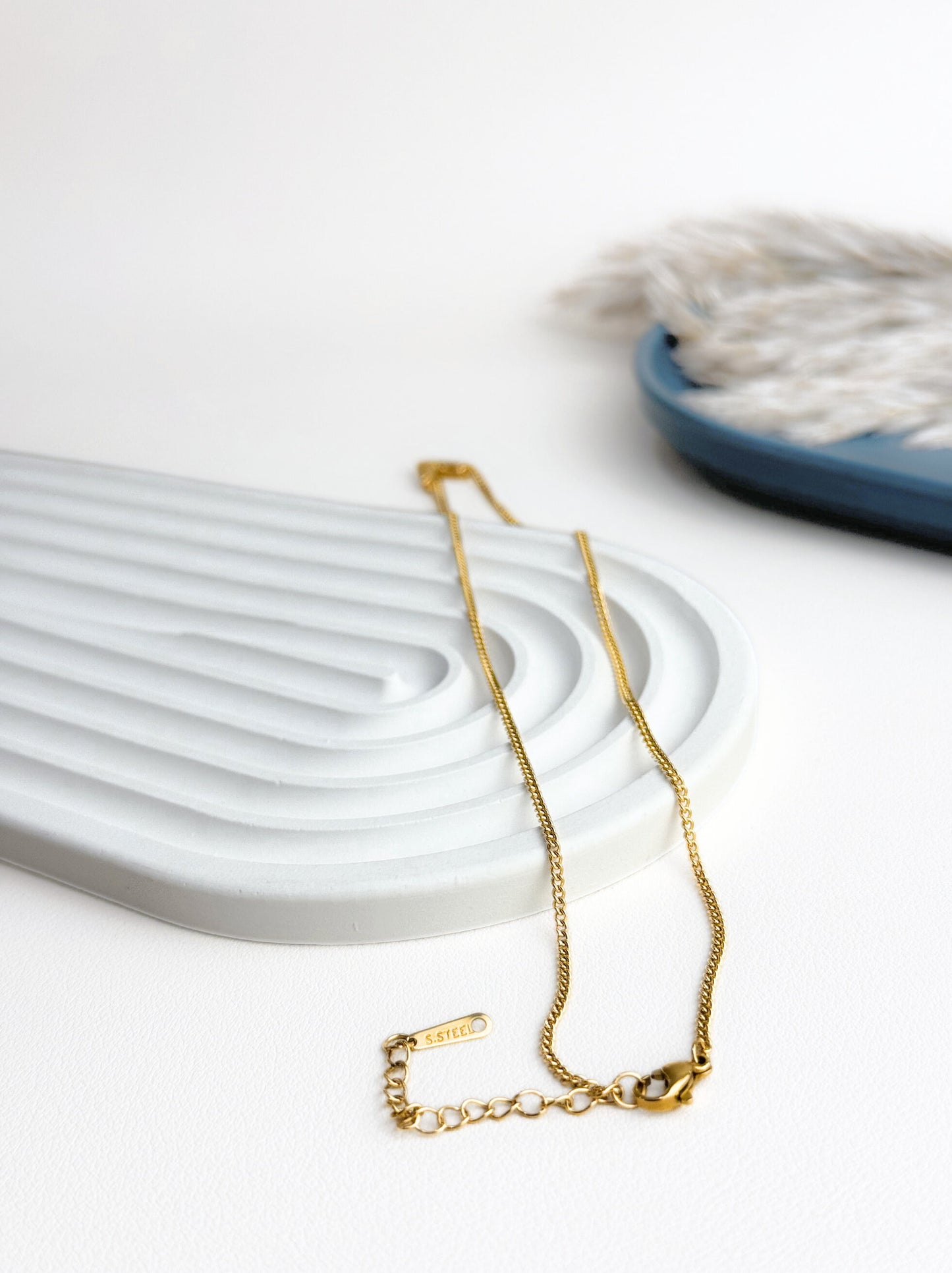 Golden steel necklace