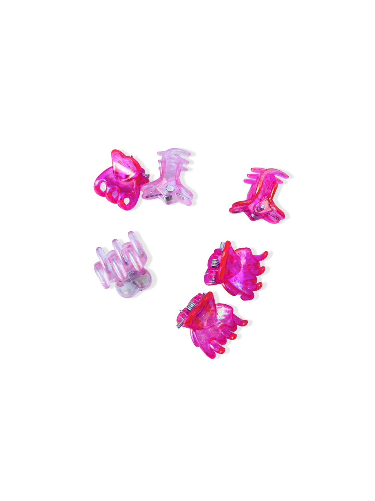Set of pink and small hair clips