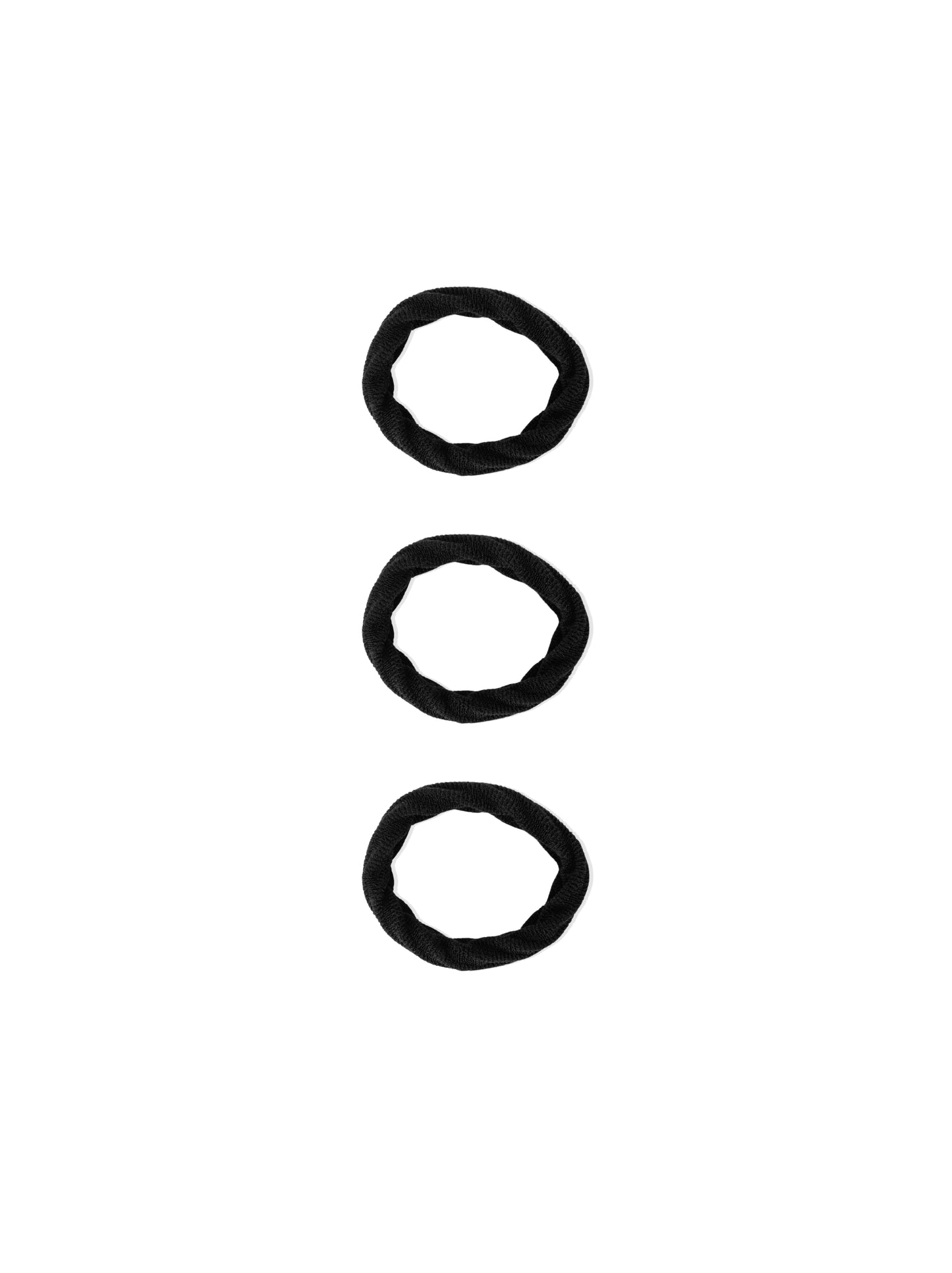 Set of black hair elastics