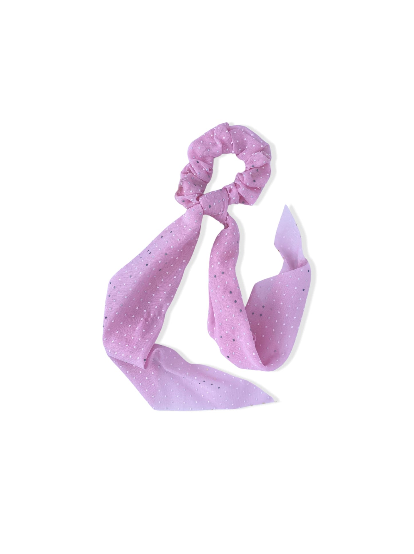 Pink hair elastic with bow