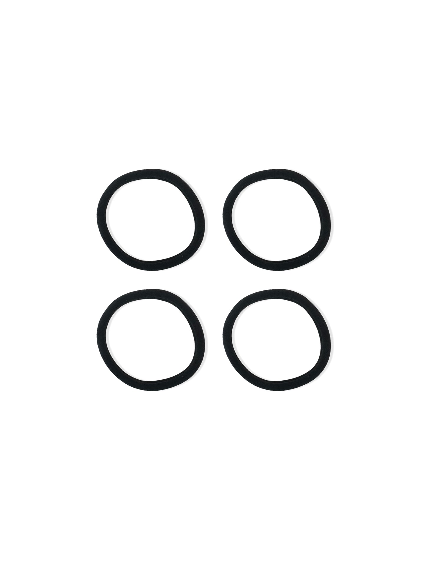 Set of large black hair elastics