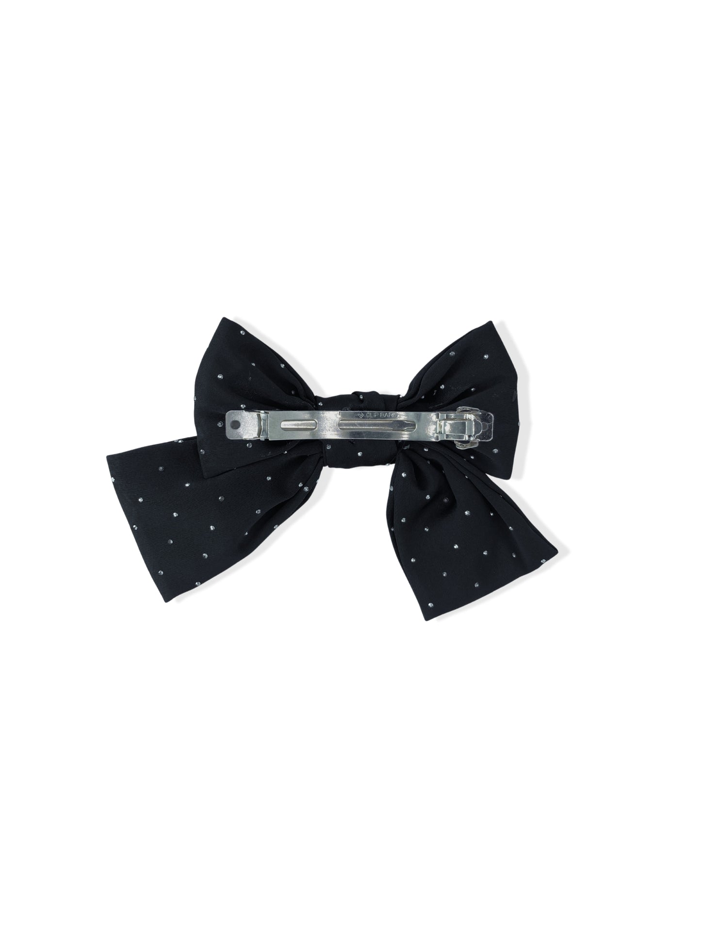 French hair clip with black bow