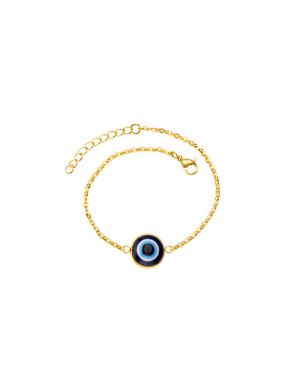 Eye gold steel bracelet