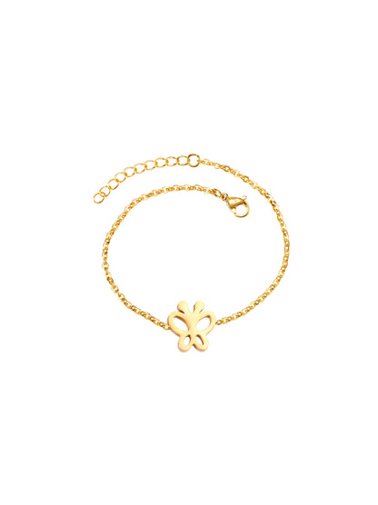 Butterfly Gold Steel Bracelet