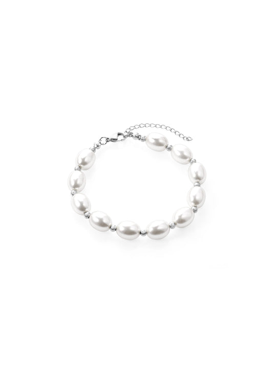 Pearl silver steel bracelet