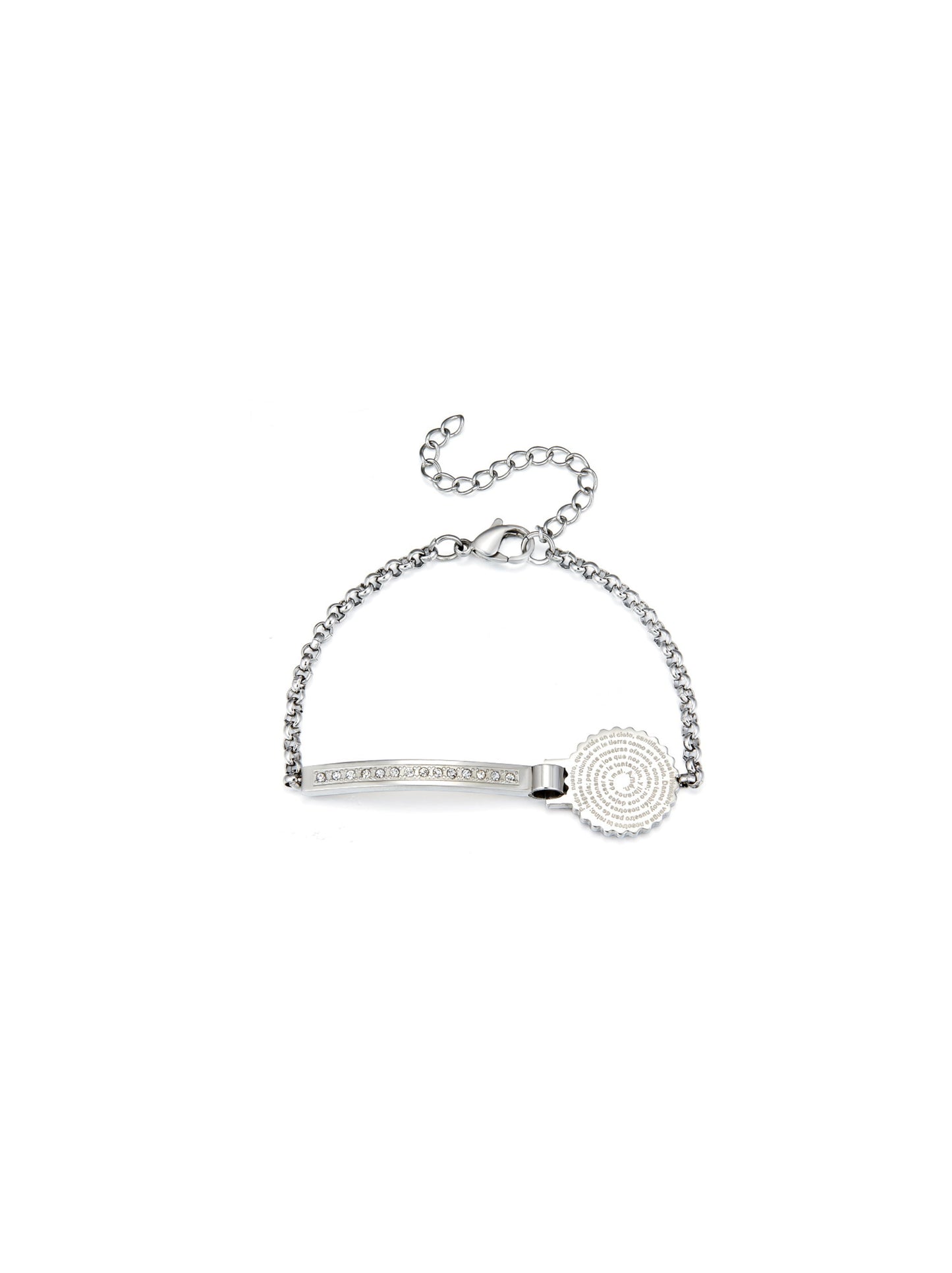 Medal silver steel bracelet