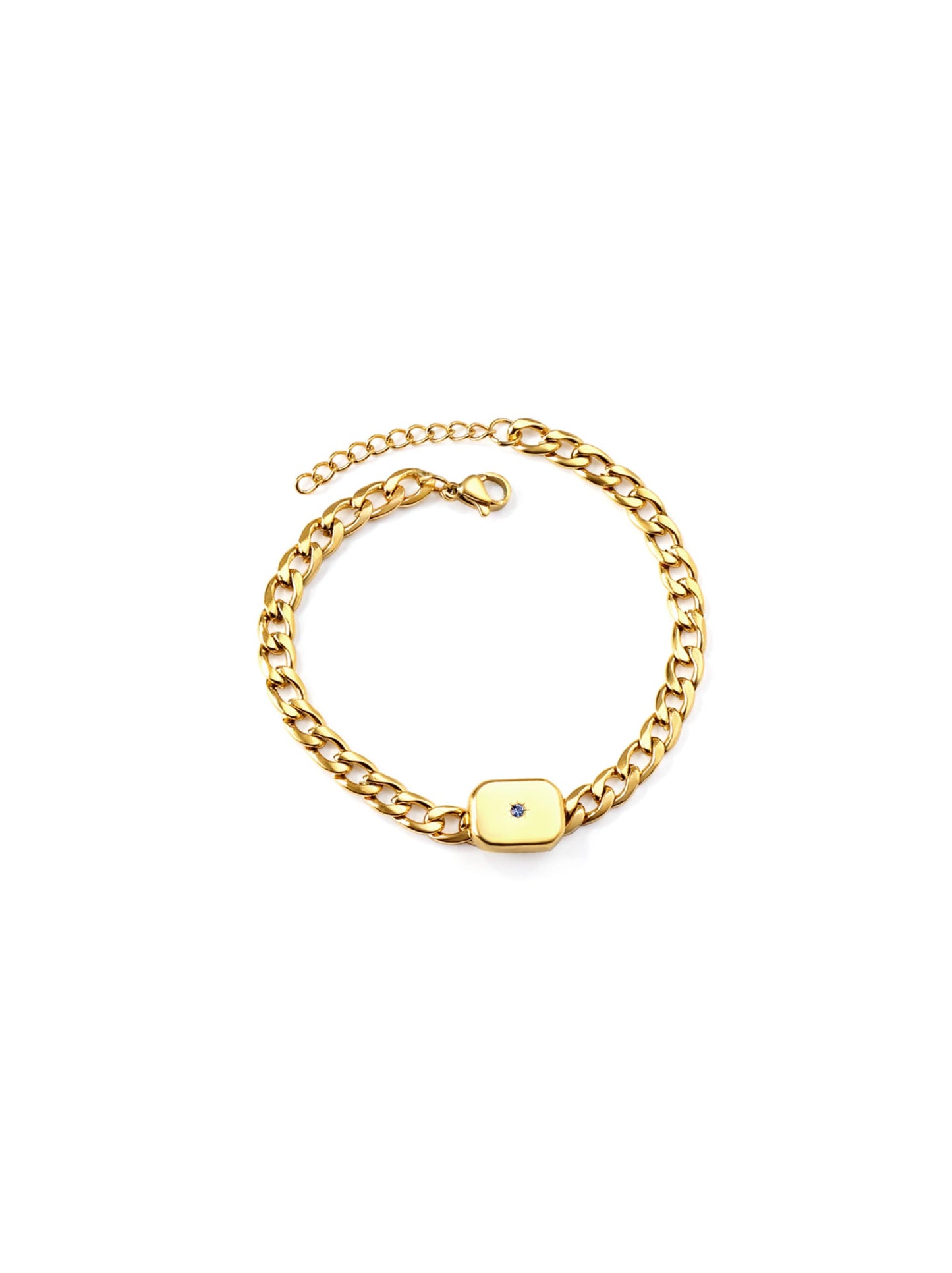 Golden Steel Chain Bracelet