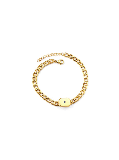 Golden Steel Chain Bracelet