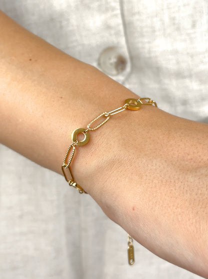 Golden Steel Chain Bracelet