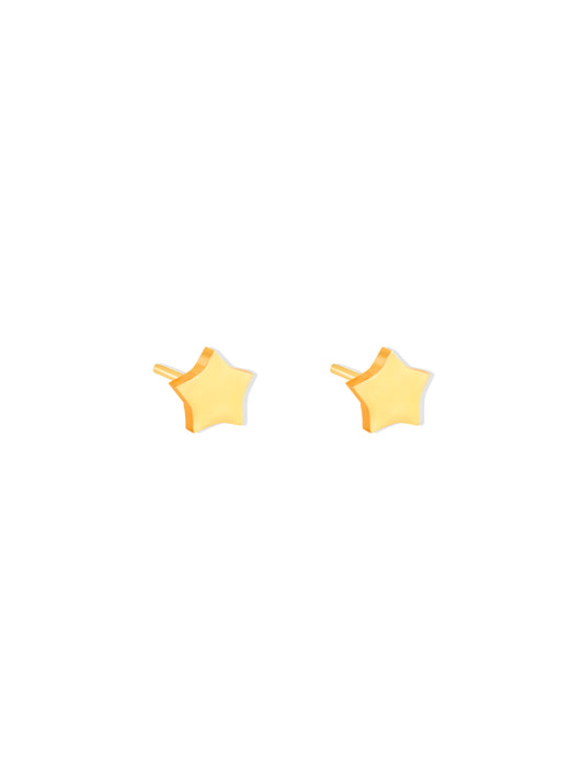 Star gold steel earrings