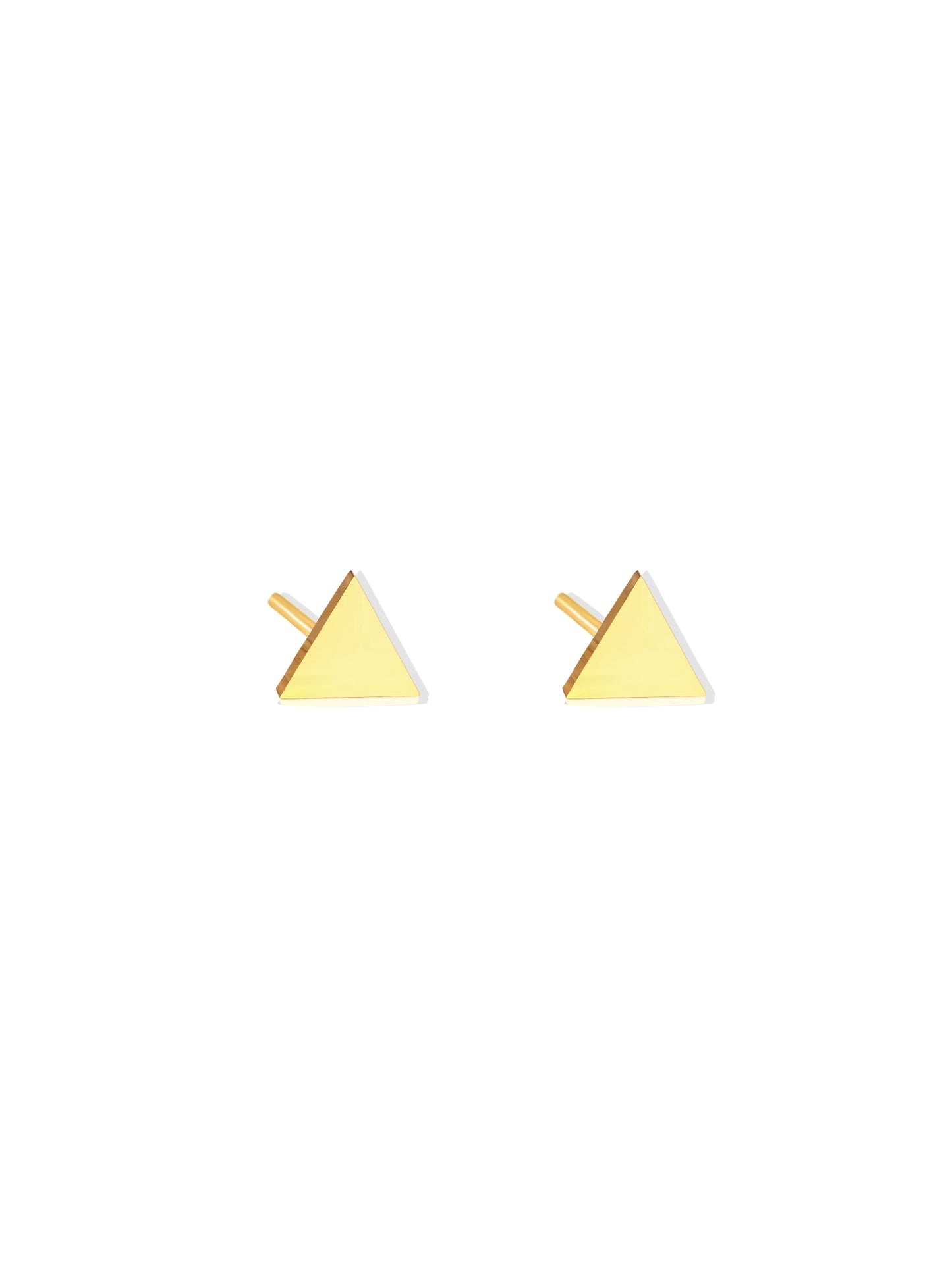 Boucles d'oreilles triangle acier doré