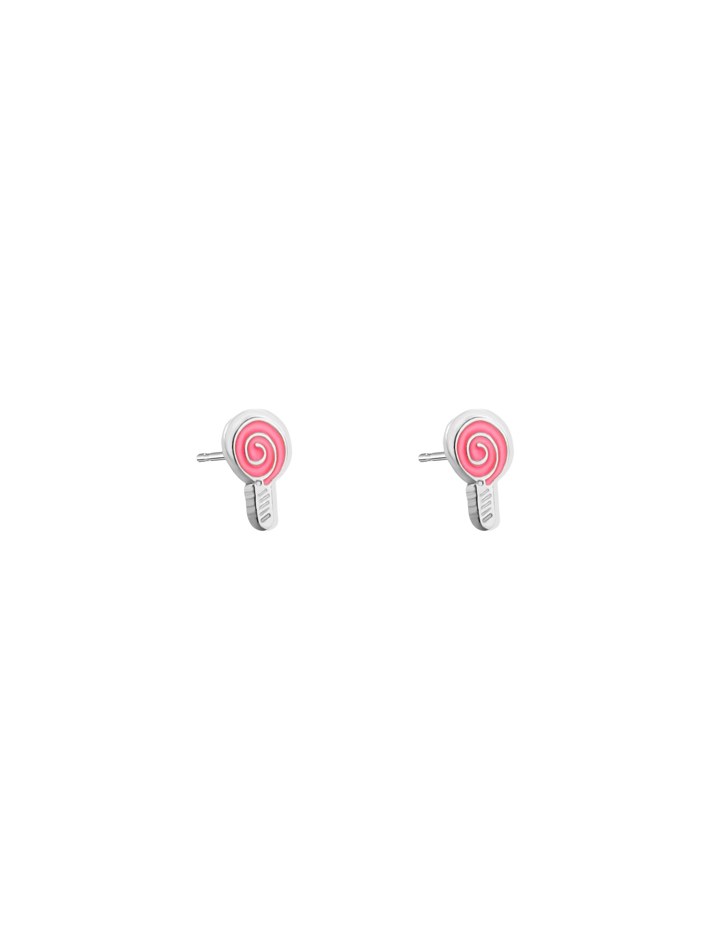 Boucles d'oreilles acier argent glacé