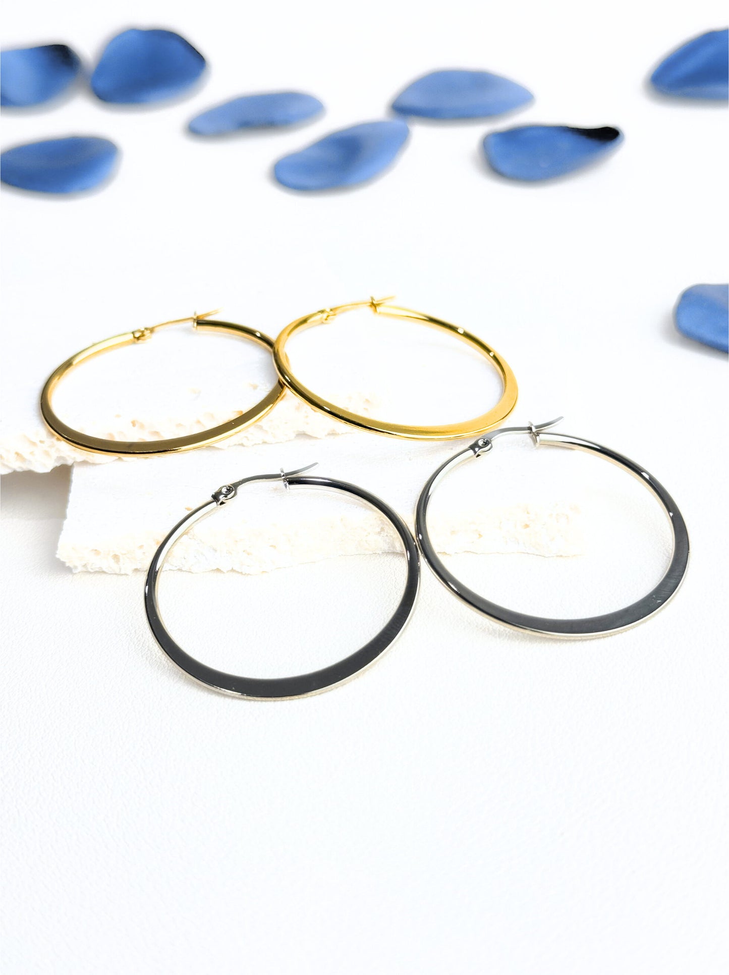 40mm golden steel rings