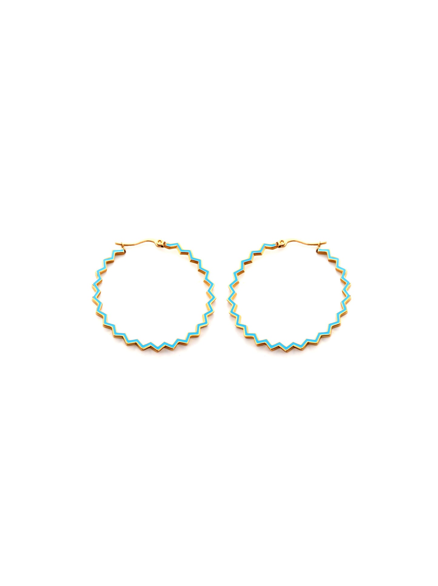 Blue gold steel hoops