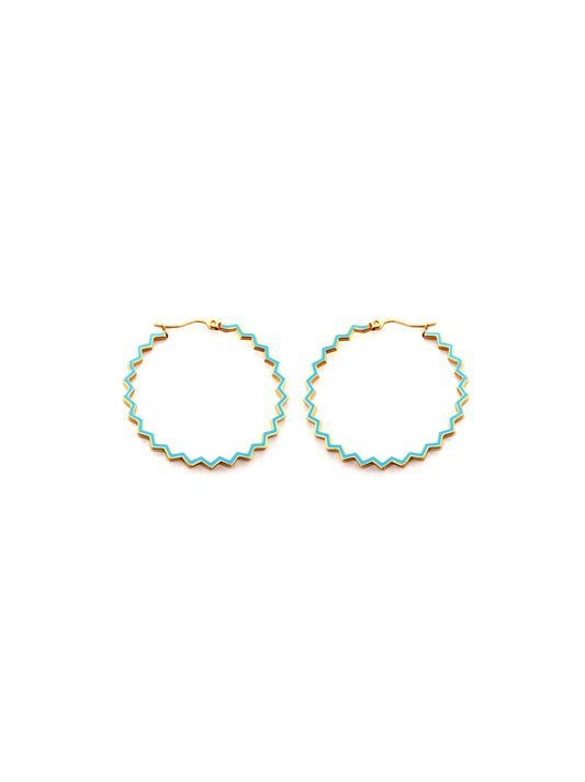 Blue gold steel hoops