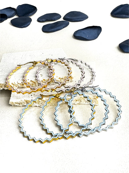 Blue gold steel hoops