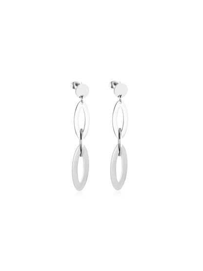 Silver steel earrings