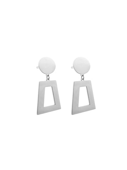 Silver steel earrings