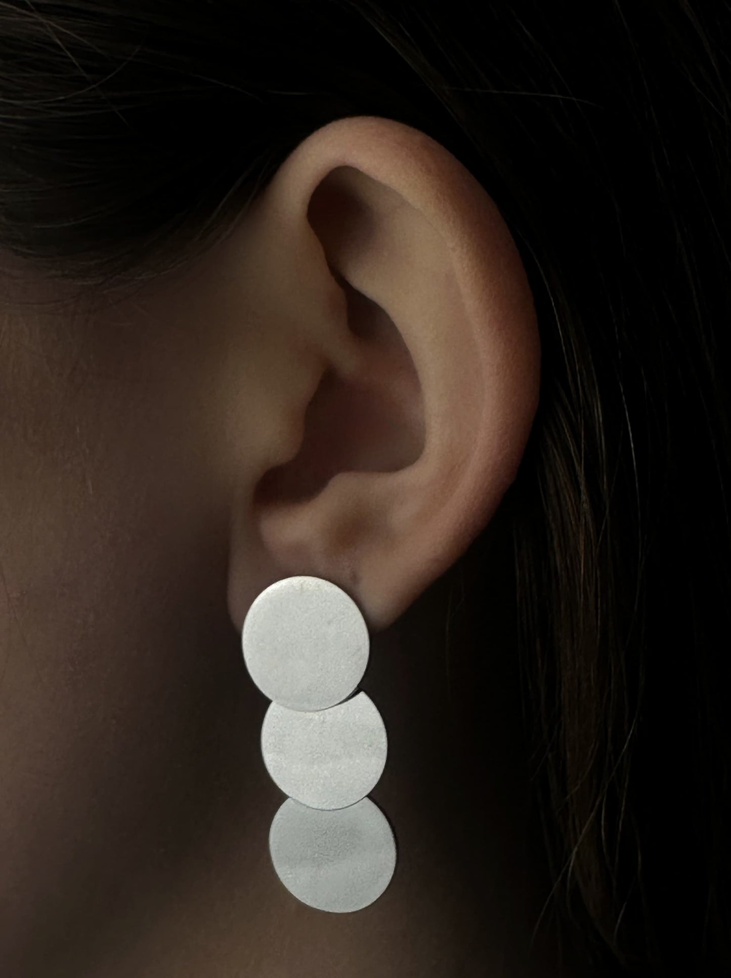 Boucles d'oreilles en acier argenté