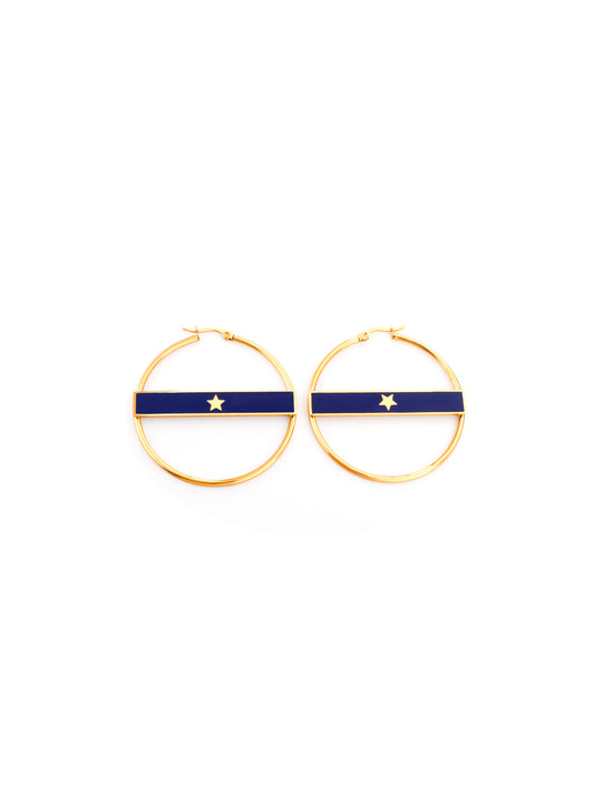 Blue gold steel hoops