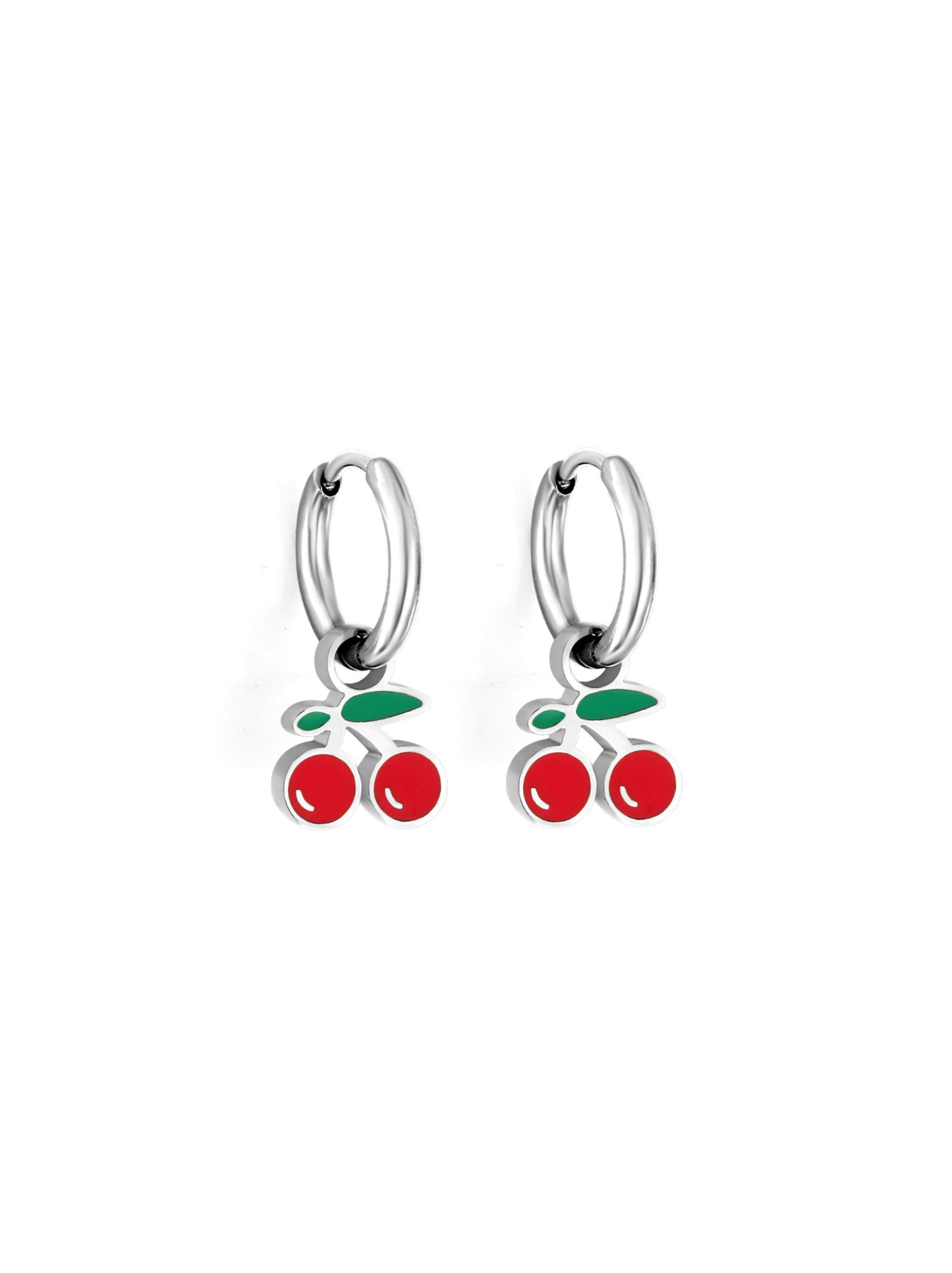 Cherry silver steel hoops