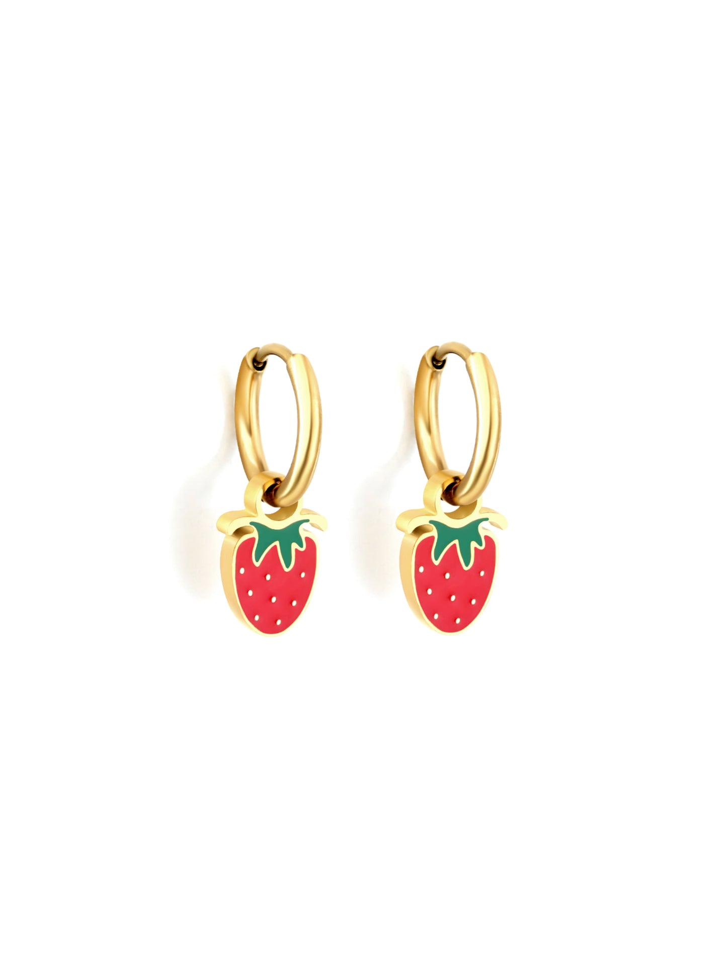 Strawberry gold steel hoops