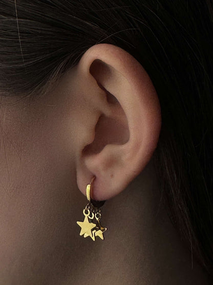 Star gold steel hoops