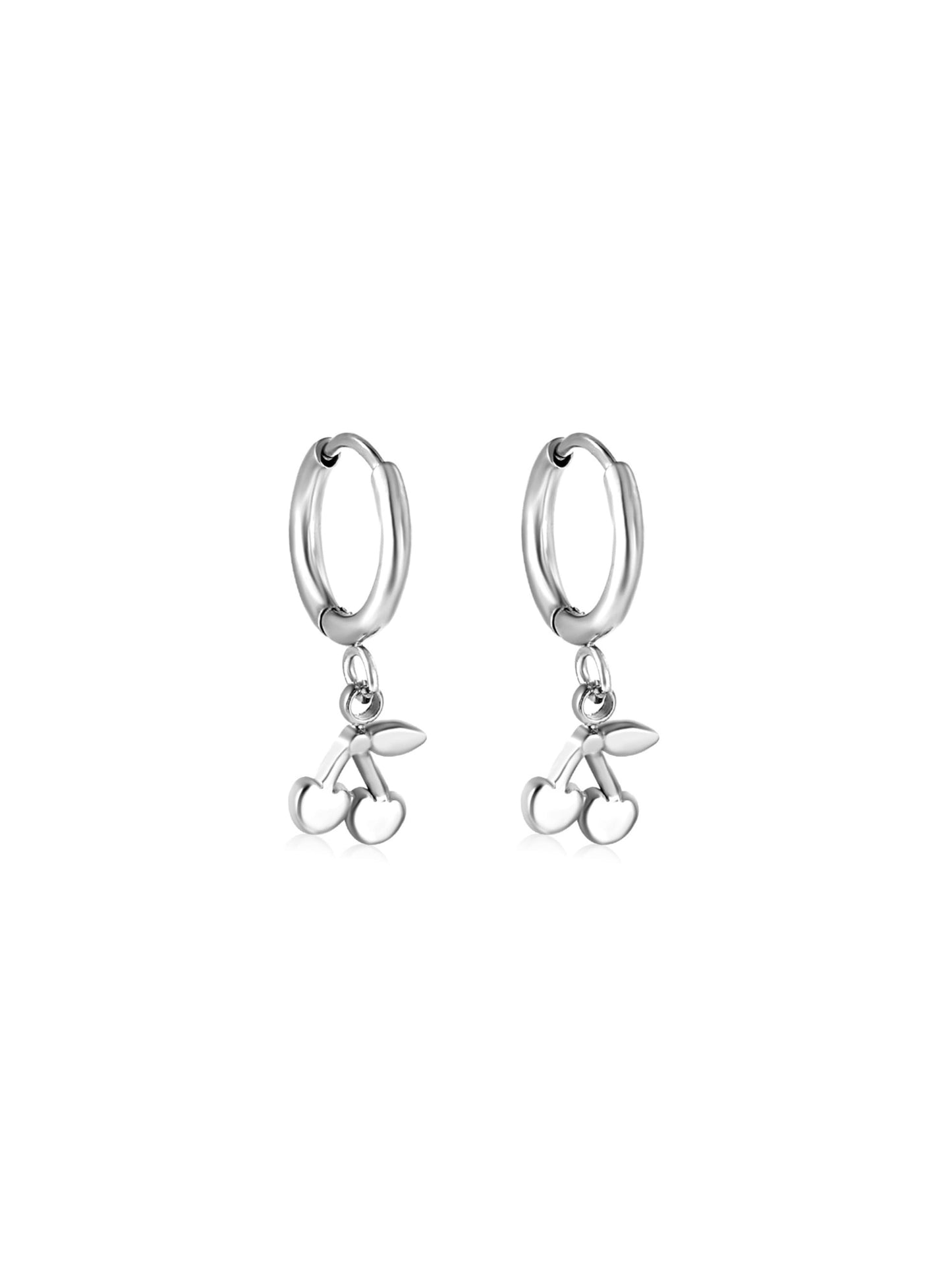 Cherry silver steel hoops