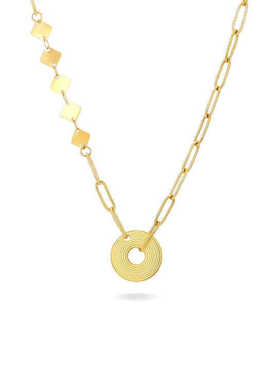 Golden Steel Chain Necklace