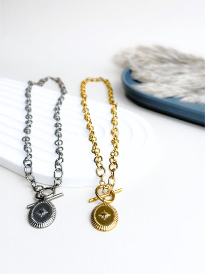 Golden Steel Chain Necklace