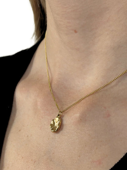 Irregular Medal Golden Steel Necklace