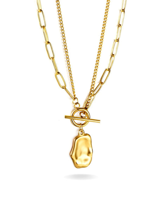 Golden Steel Chain Necklace