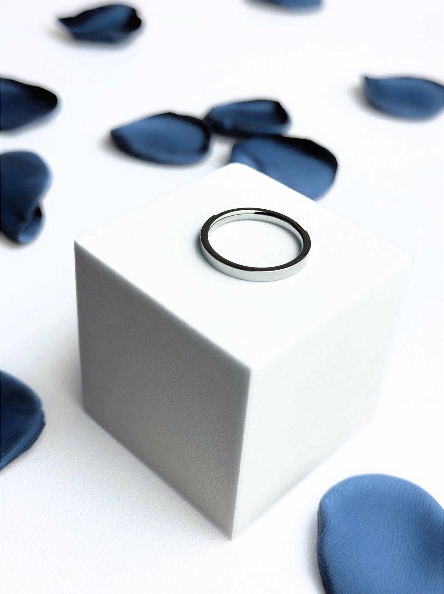 Zirconia Silver Steel Ring