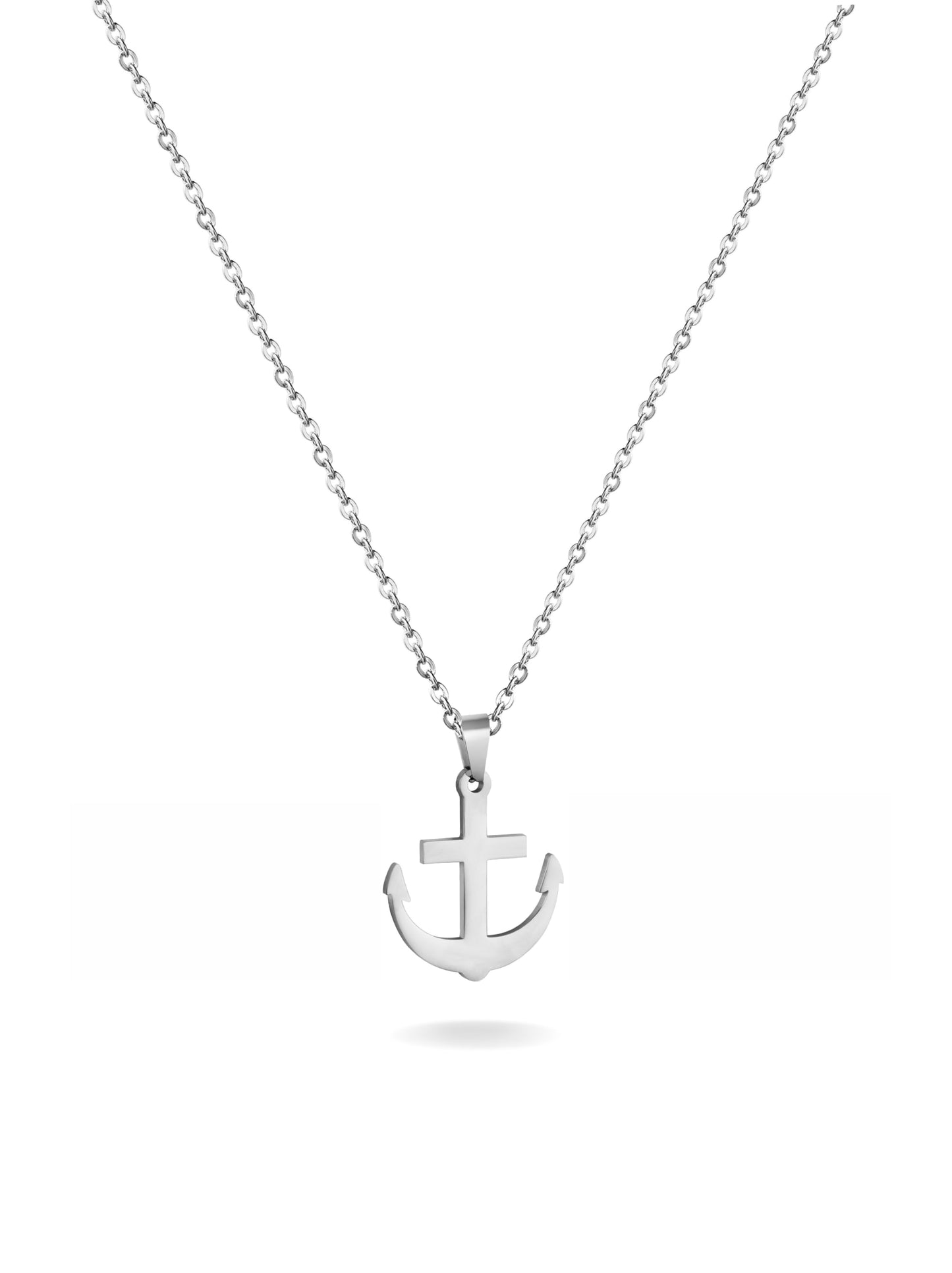 Anchor Silver Steel Necklace