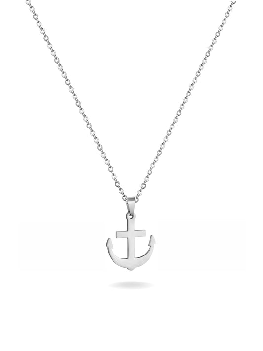 Anchor Silver Steel Necklace