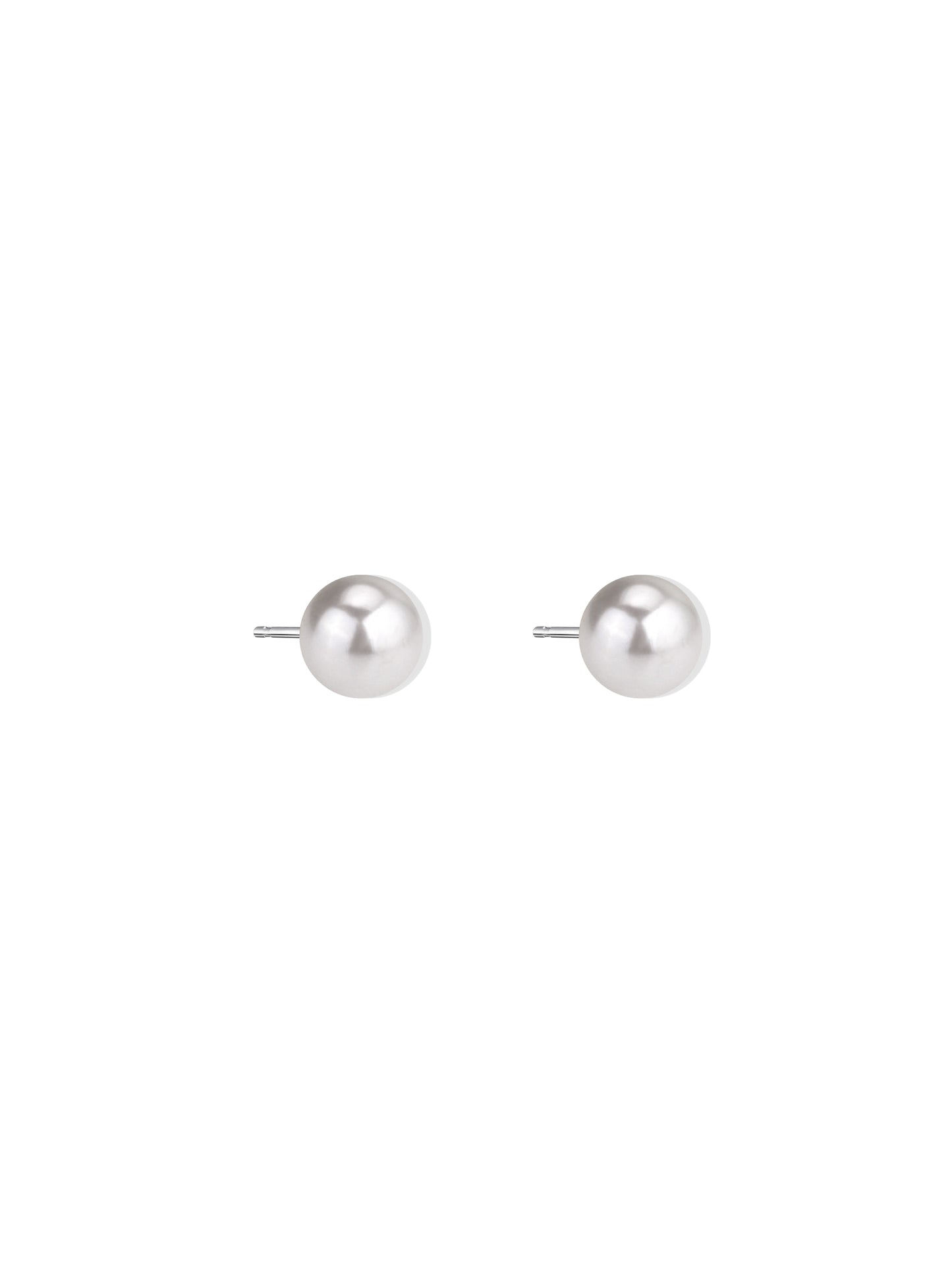 Pearl silver steel earrings