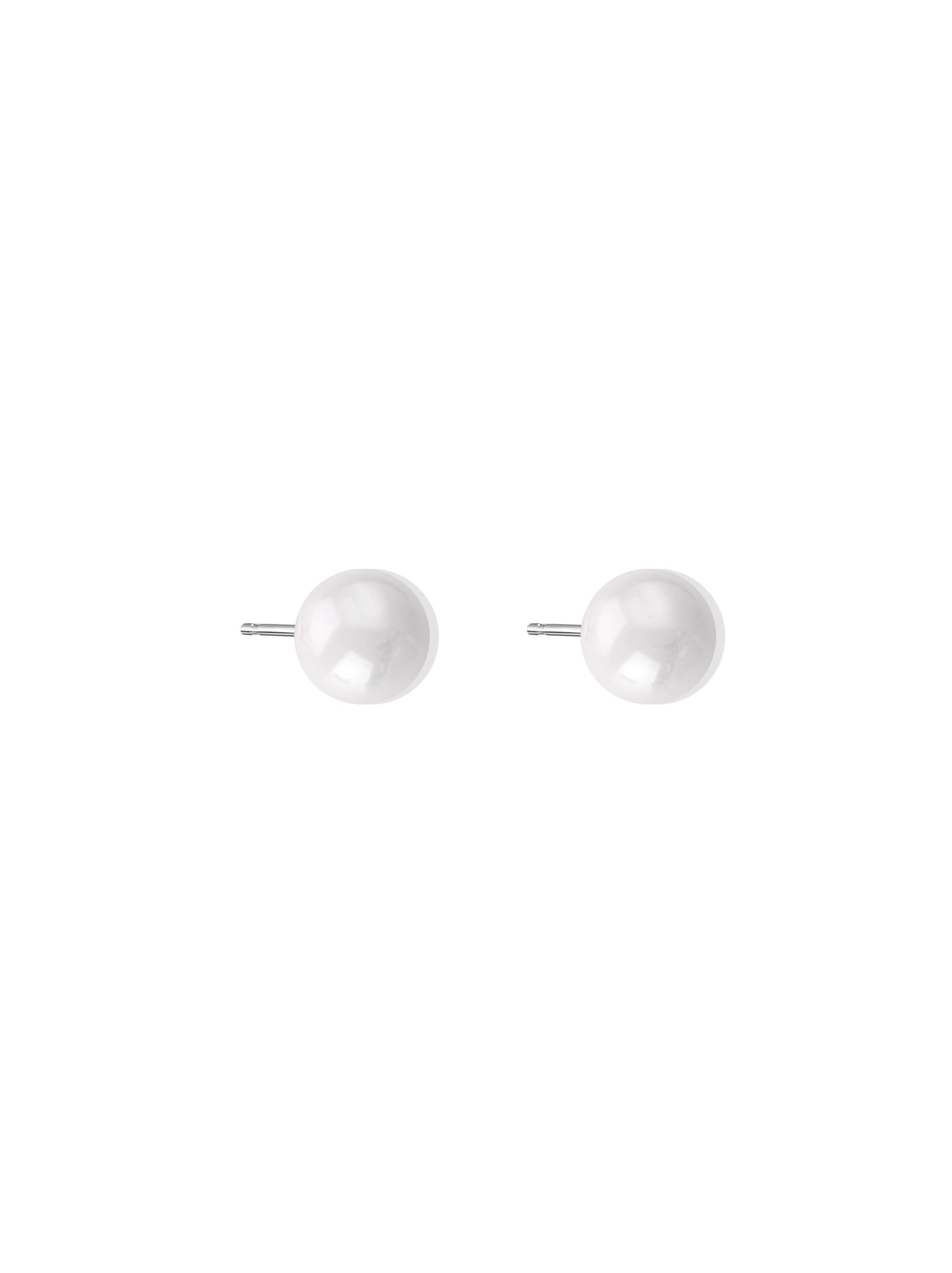 Pearl silver steel earrings