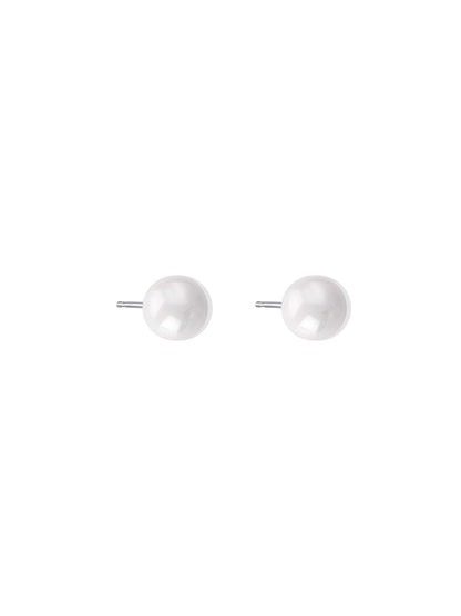 Pearl silver steel earrings