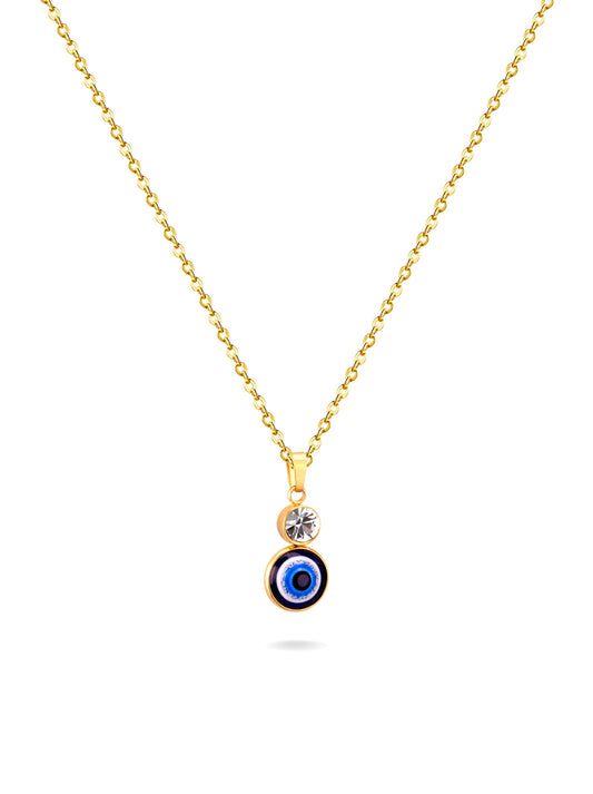 Collier en acier doré avec oeil