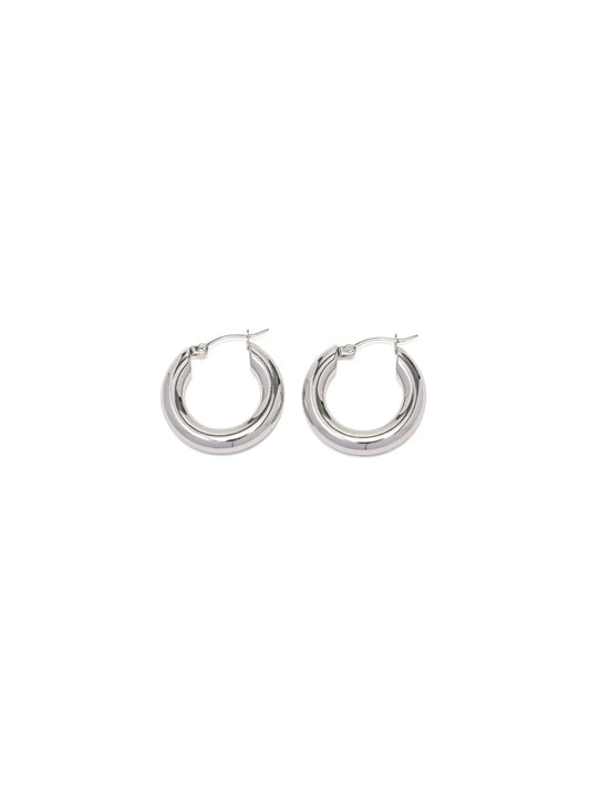 Silver steel hoops