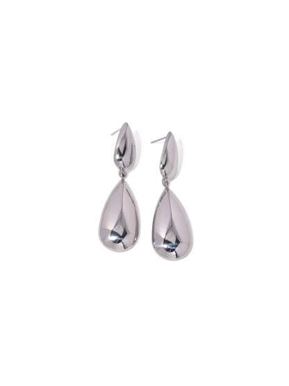 Silver steel earrings