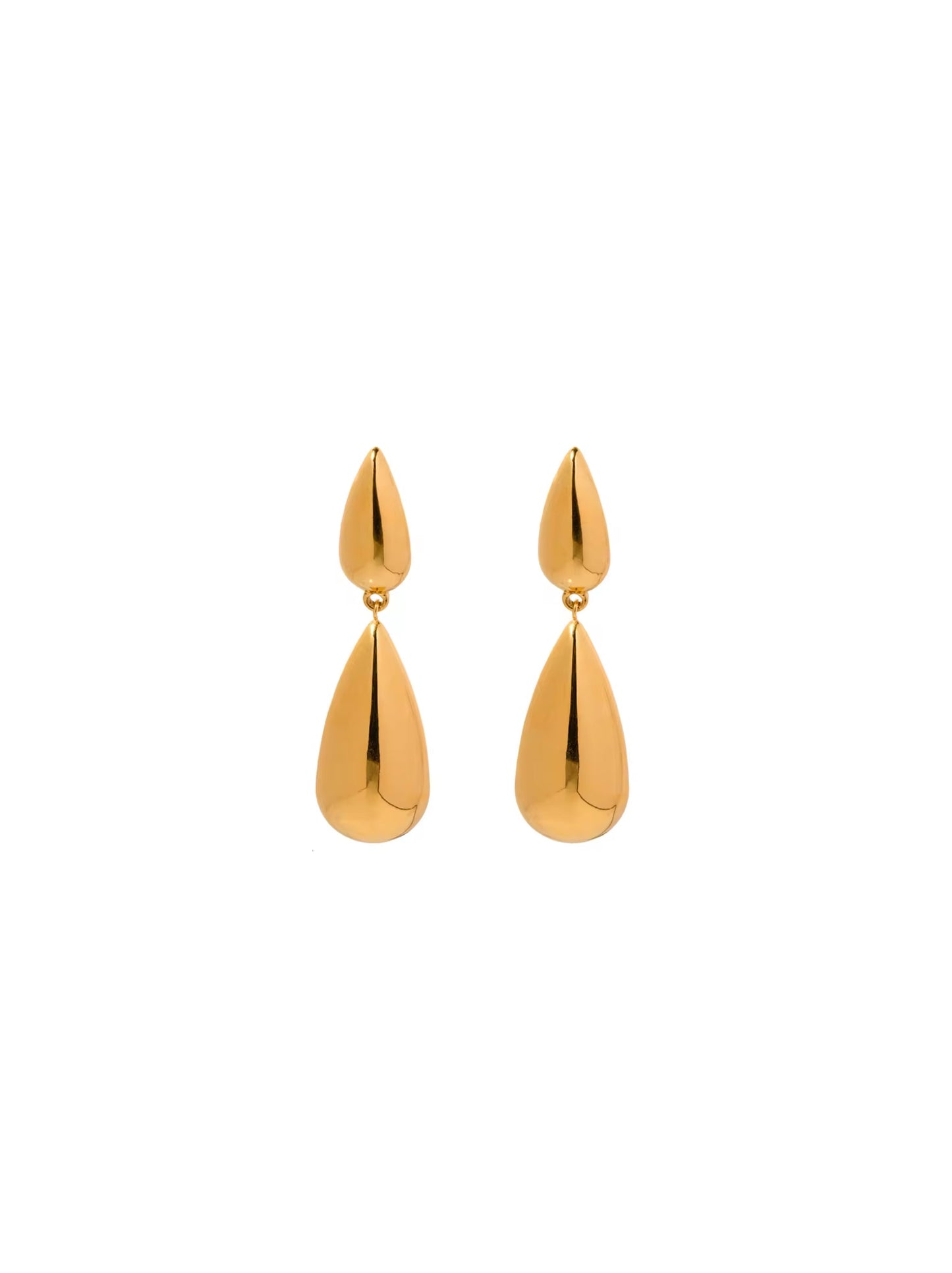 Golden steel earrings