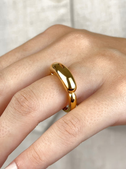 Basic Gold Steel Ring