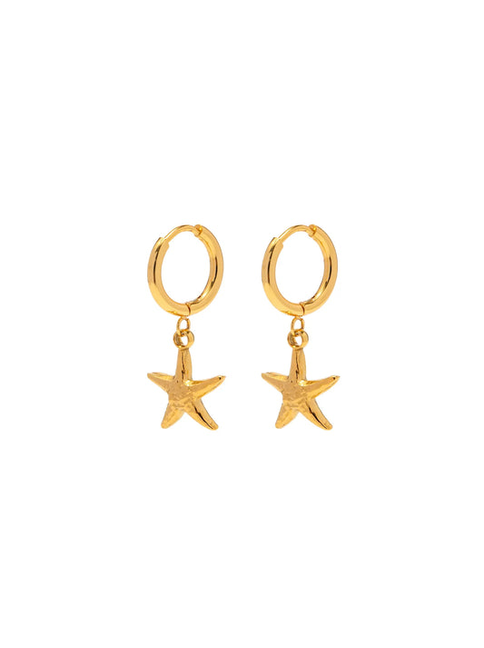 Star gold steel hoops