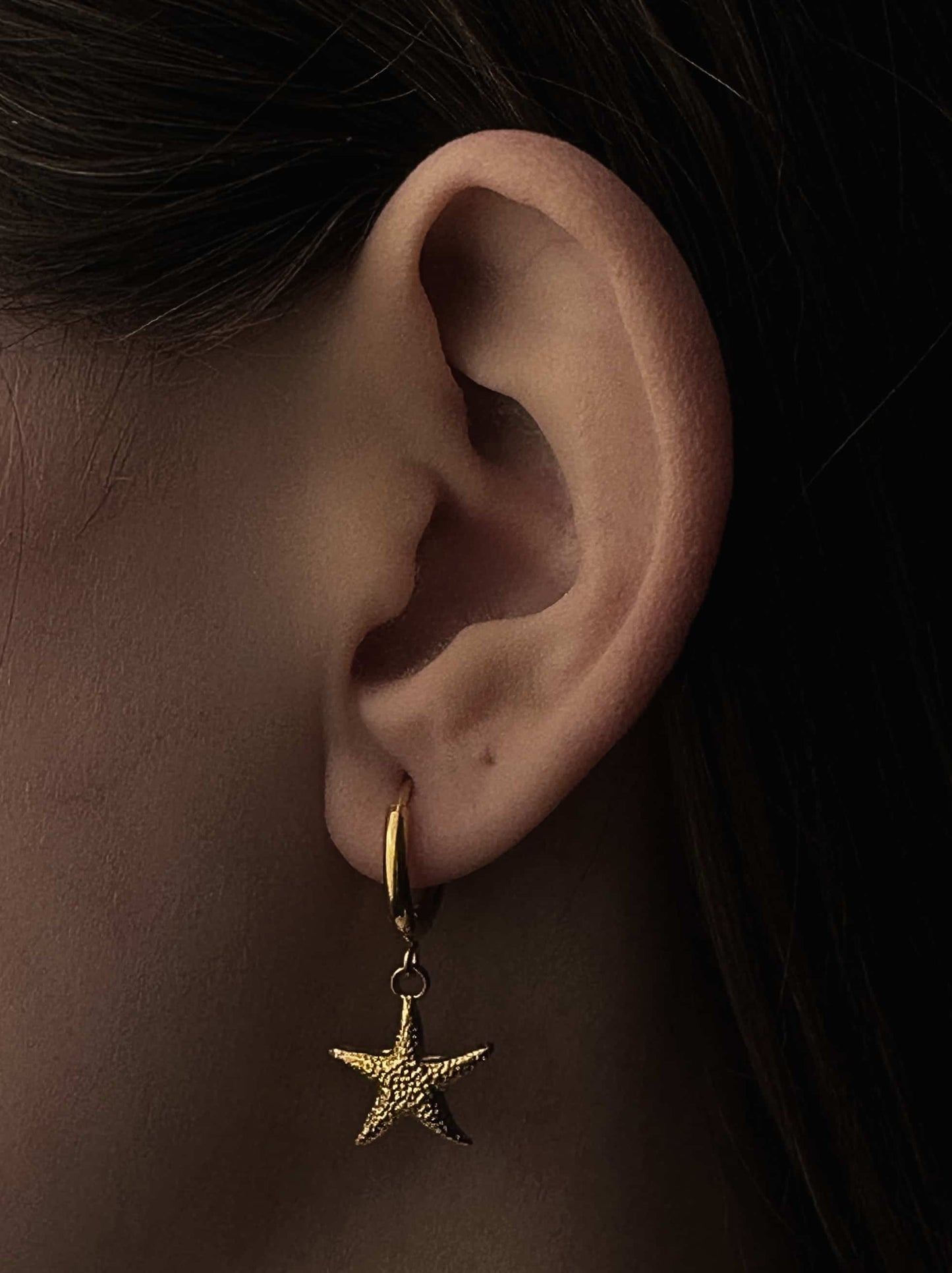 Star gold steel hoops