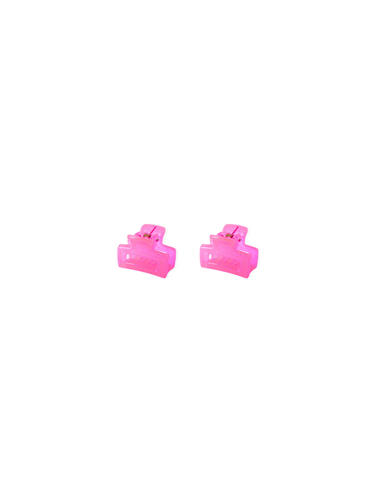 Set of pink hair clips